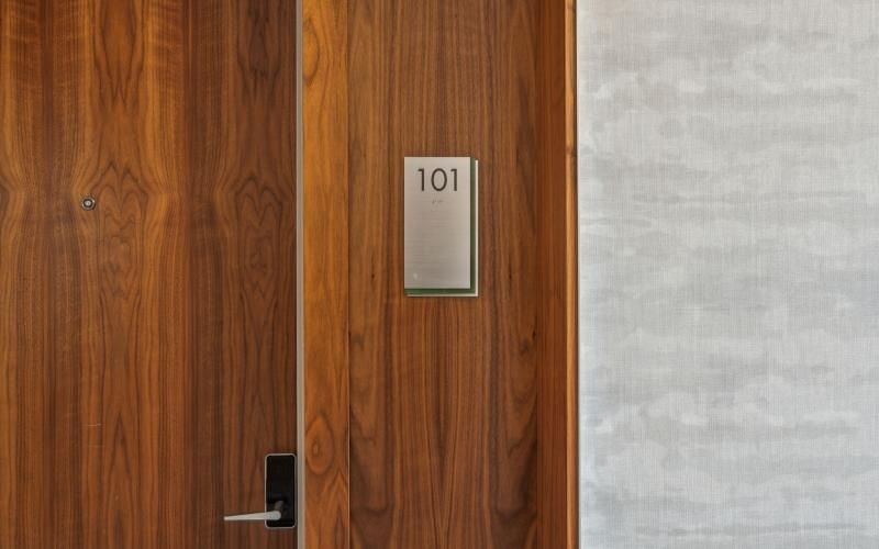 a door with a switch on it